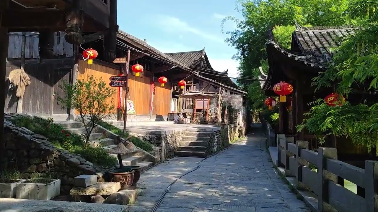 Chinese Traditional Village - Laochehe Village, Miaoer Tan Town, Longshan County, Hunan Province