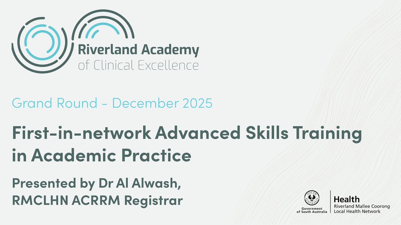 RACE Grand Rounds: Dr Al Alwash presents on an Advanced Skills Training first in academic practice