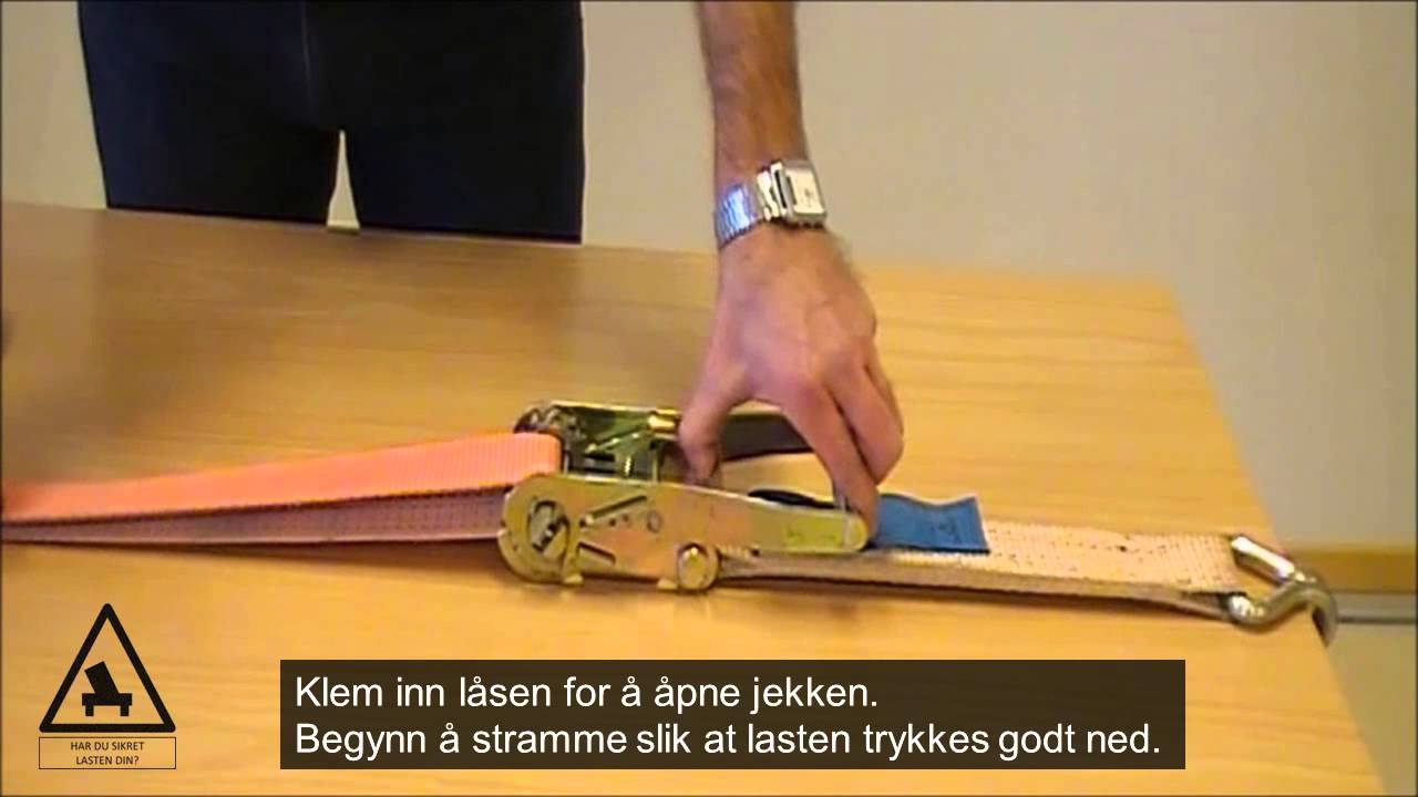 Instruksjon på hvordan bruke lastestropper