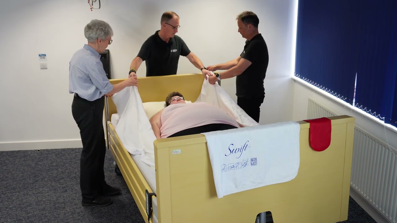 Moving a Plus Size Patient Up the Bed Using an In-Bed System