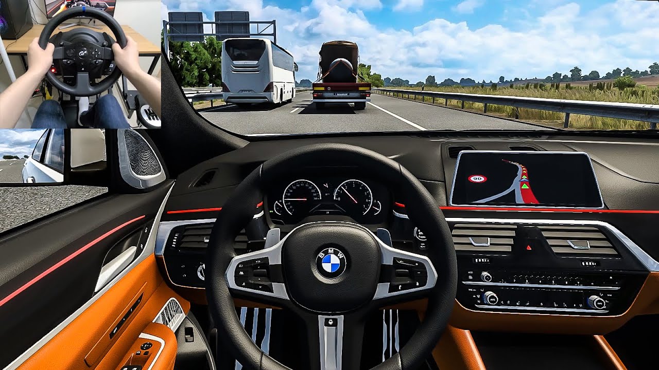 Euro Truck Simulator 2 - BMW 6 Series GT [Steering wheel gameplay]