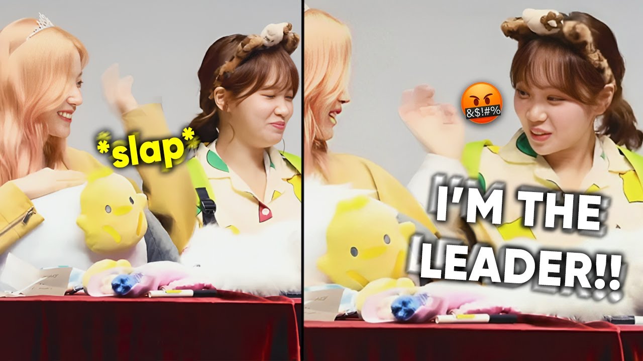 KAZUHA & CHAEWON hitting & scolding each other (ft. aegyo challenge compilation)