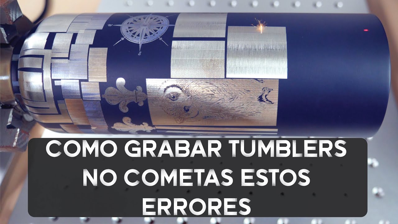 Como grabar termos, tumbler, con laser, tutorial rotatorio