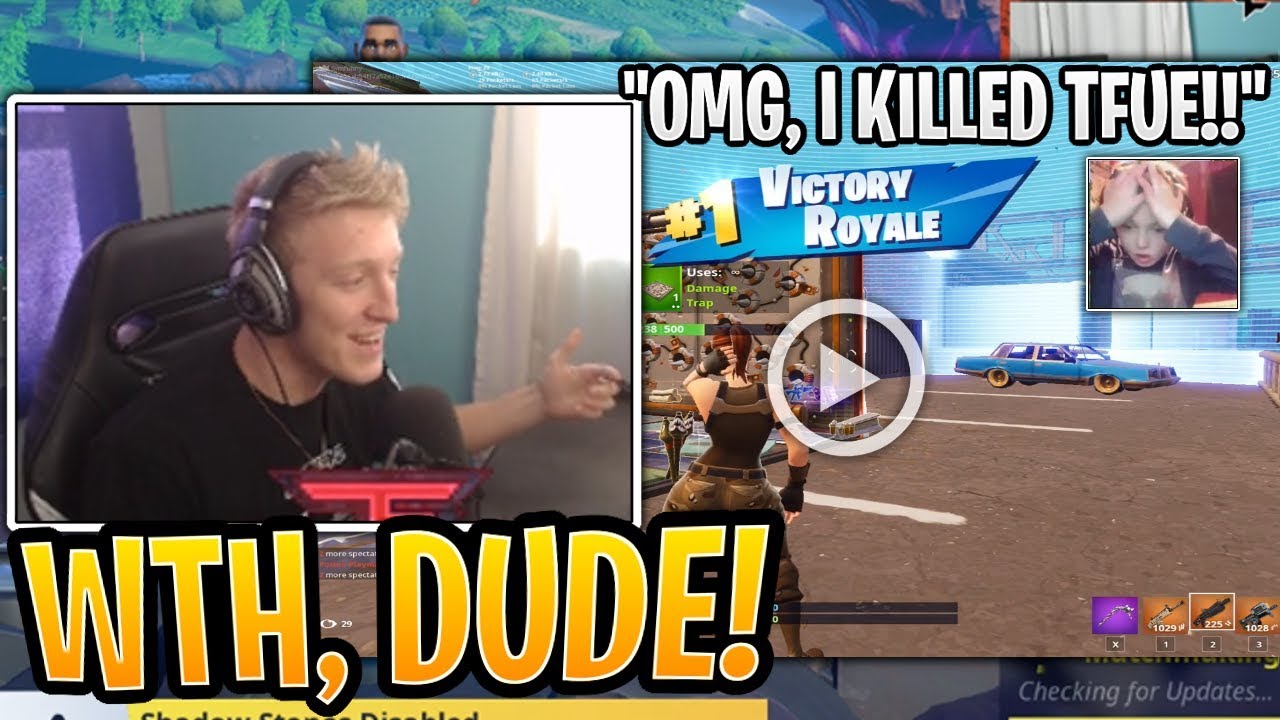 Tfue Reacts to Little Kid CRYING and Freaking Out After Killing Tfue! - Fortnite Moments