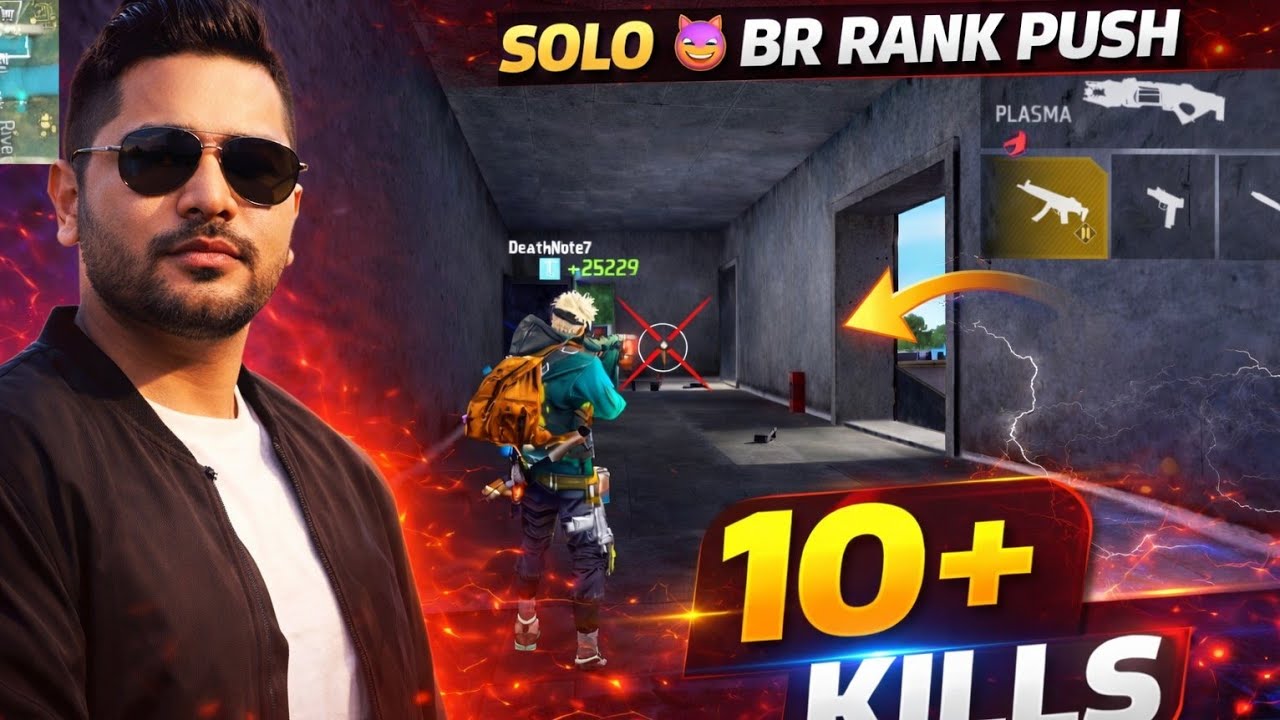 10+ KILLS 😈 SOLO BR RANK PUSH | Free Fire MAX
