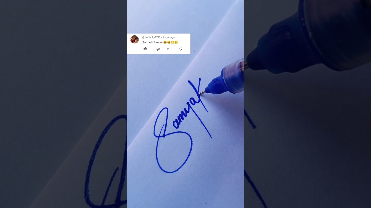 How to make a sign letter S #Samyak signature style #calligraphy signature style name S
