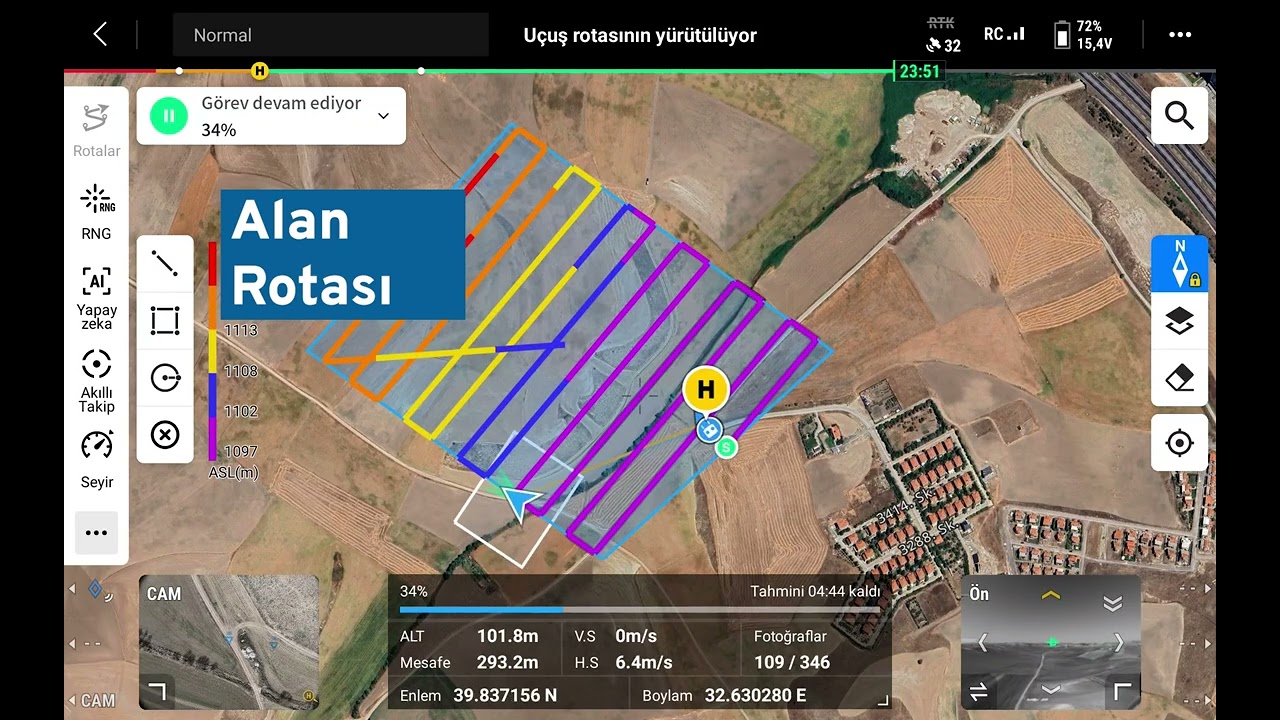DJI Matrice 4 E Akıllı İzleme, pinpoint ekleme ve alan rotası oluşturma özellikleri