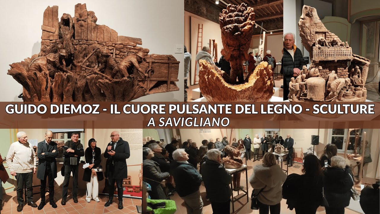 Inaugurata a Savigliano la mostra di Guido Diemoz: Il Cuore Pulsante del Legno - Sculture