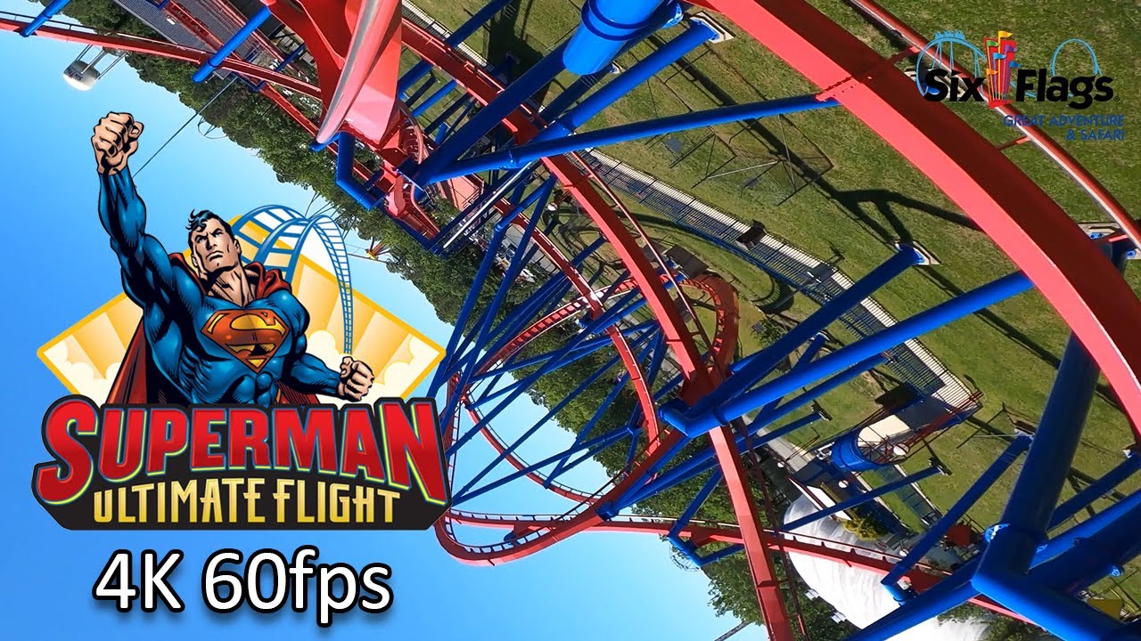 Official Superman Ultimate Flight POV - 4K 60fps - Six Flags Great Adventure