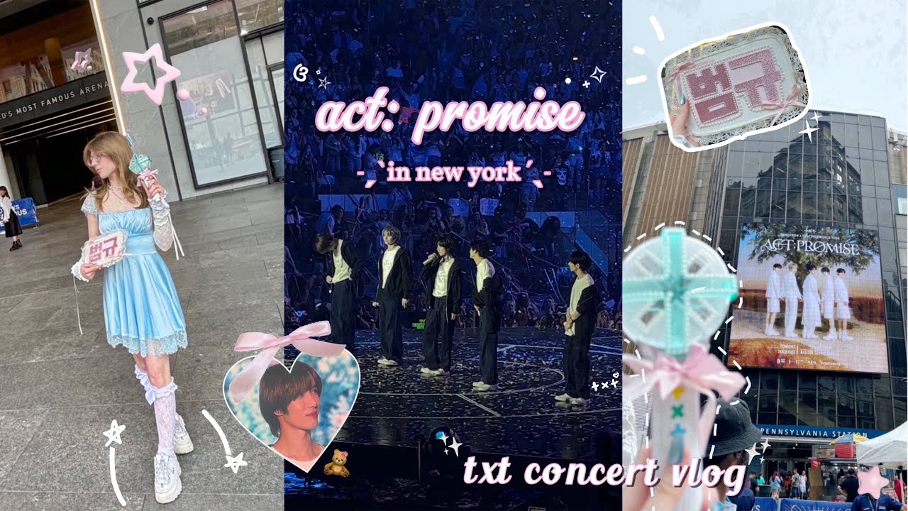 ・₊✧ TXT CONCERT VLOG ♡ Act: Promise NYC day 2, fancams, grwm, merch!!