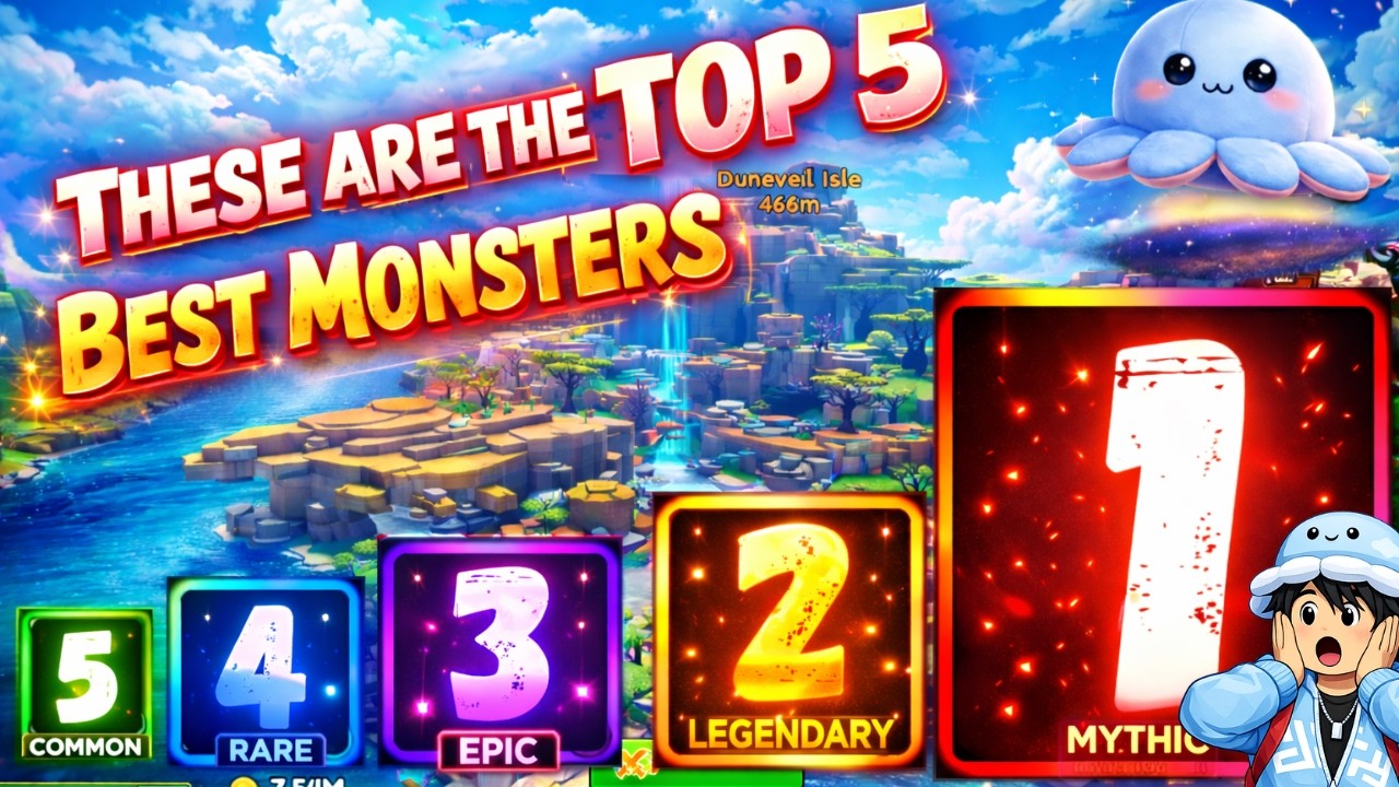 TOP 5 BEST PETS in CATCH A MONSTER!!!
