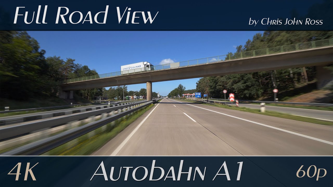 Autobahn (A1), Germany: RP Delmetal - Wildeshausen-Nord - RS Wildeshausen - 4K (2160p/60p) Ultra HD