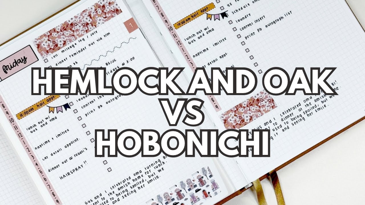 DAILY PLANNING SHOWDOWN | HEMLOCK AND OAK V HOBONICHI COUSIN