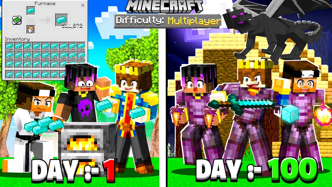 100 Days But SMELTING MULTIPLIES ITEMS In Minecraft 😰