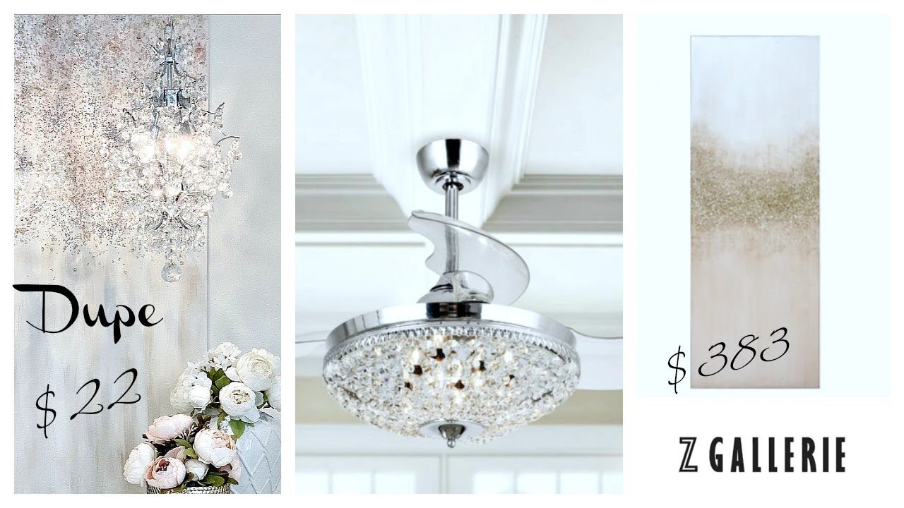 NEW! DIY Zgallerie Glitter & Crushed Glass Wall Art + Master Bedroom Lighting Update