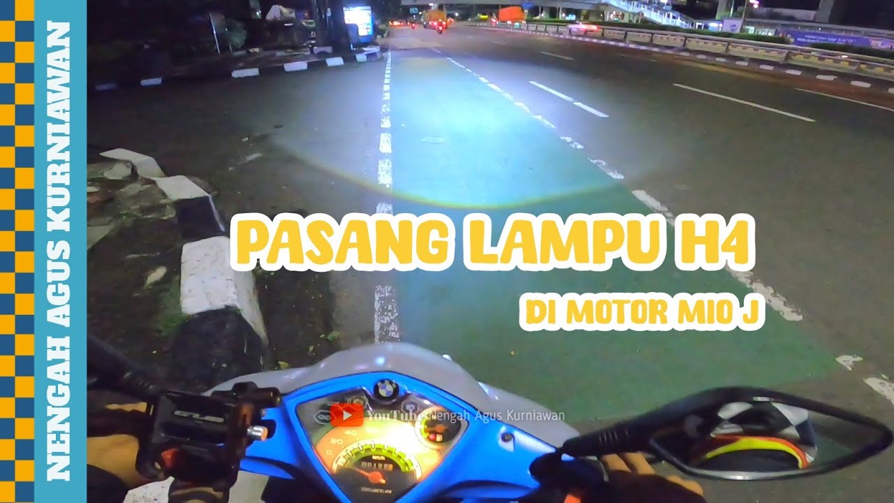 🔴PASANG LAMPU H4 DI MOTOR MIO J #biled #lampuh4 #lampubiled 