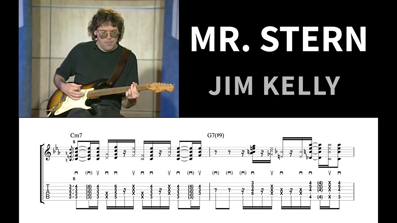 🎹 Jim Kelly - Mr. Stern - Transcription Guitar TAB #재즈기타 #기타 #악보
