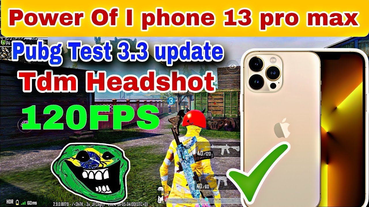 iPhone 13 Pro Max (120 FPS) 😈 PUBG TDM TestRECOIL, HIP-FIRE 