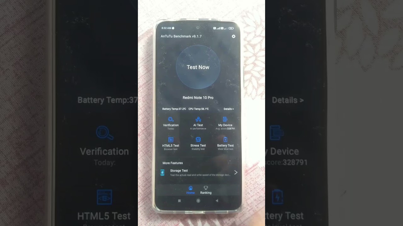Redmi note 10 pro Antutu Benchmark at 16x speed! #shorts #antutu
