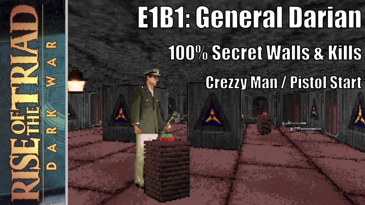 Rise of the Triad (ROTT): Dark War - E1B1: General Darian (Pistol Start)