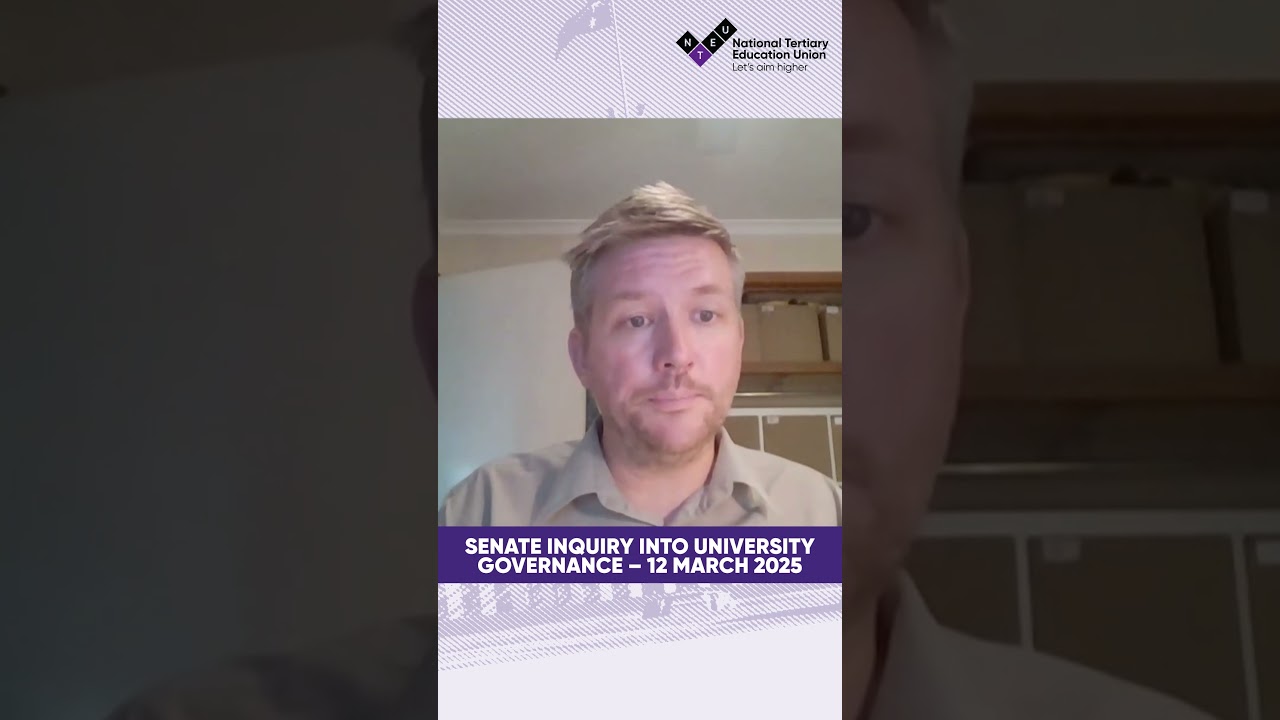 Watch Dr Mathew Abbott’s full statement at the Senate inquiry: nteu.info/inquiryhearing