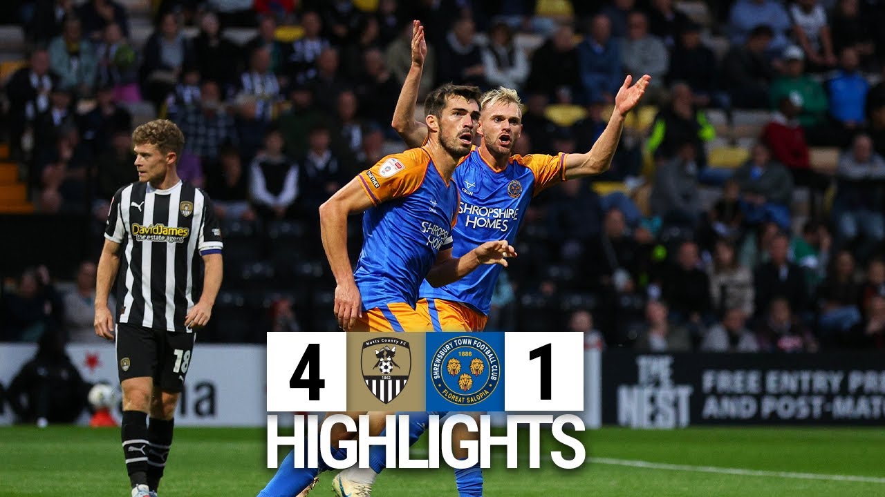 Notts County v Shrewsbury Town Highlights