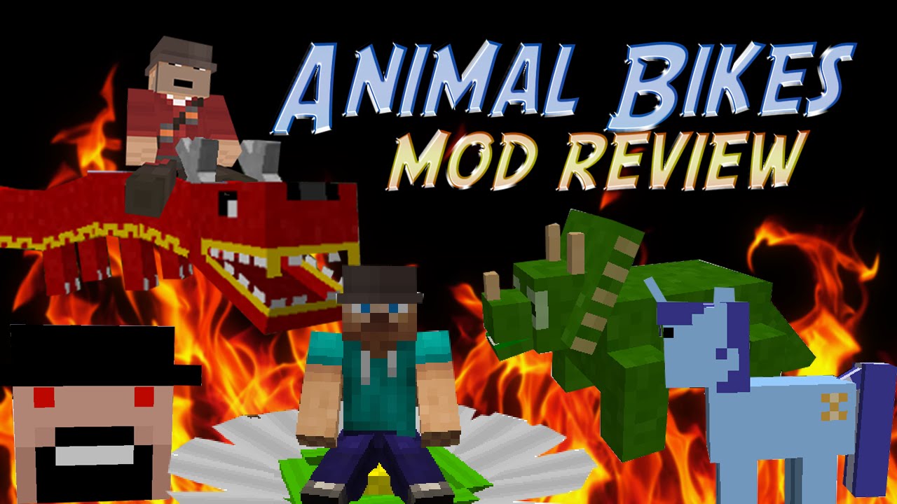 Minecraft Mod: RIDE DRAGONS, PONIES, NOTCH (Animal Bikes Mod)