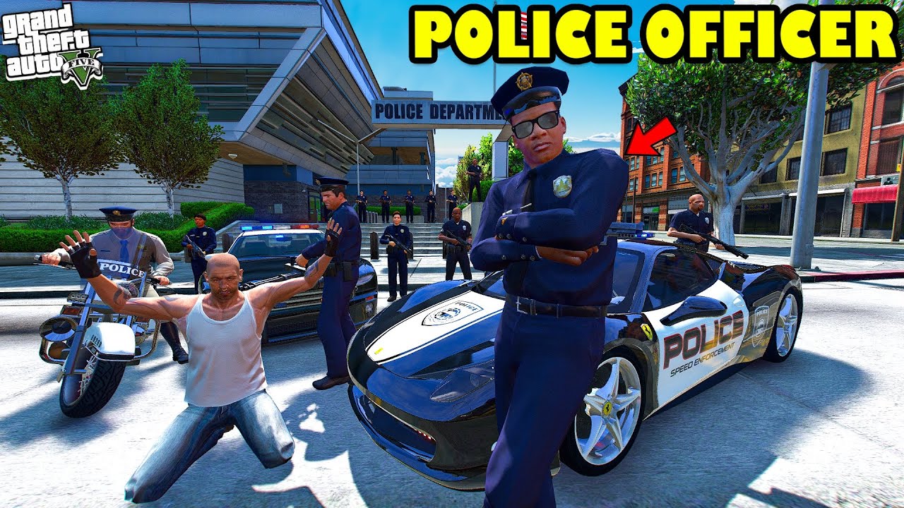 Franklin Joins the Police Force In Los Santos GTA 5 !🚔🚨 | Shinchan & Chop