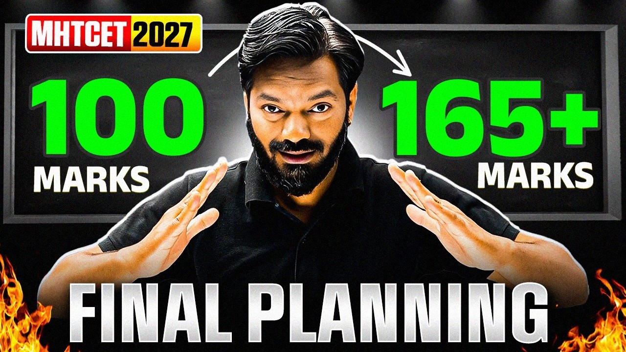 How to reach 165+ marks from 100 marks? | MHT CET 2027 #mhtcet2027