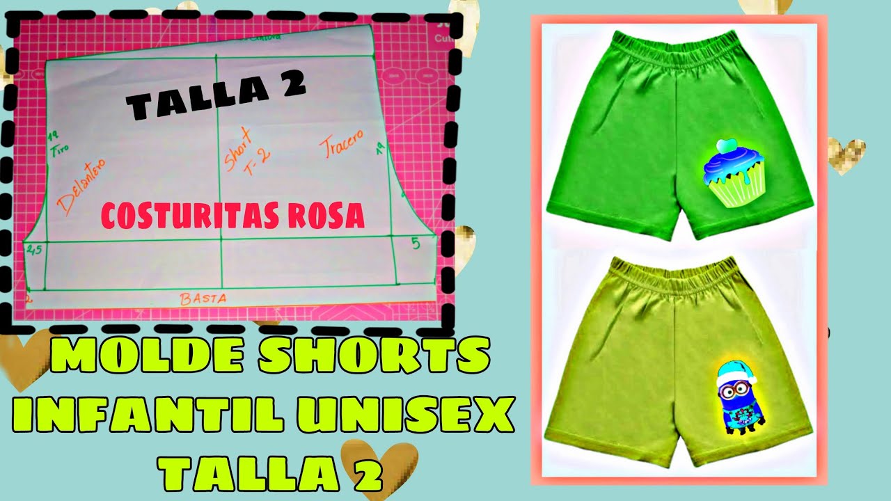 MOLDE SHORTS INFANTIL UNISEX - TALLA 2