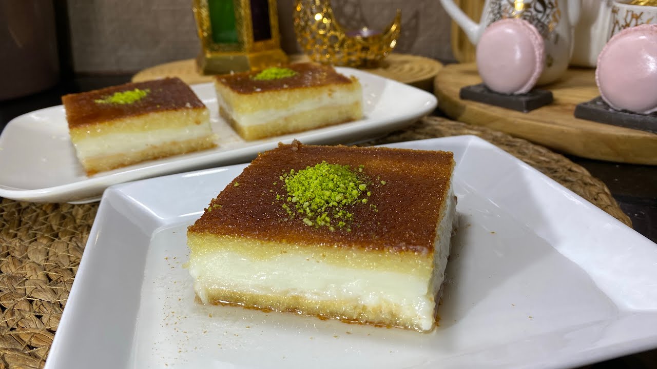تحلية رمضان 🌙 بسبوسة الكريمة غير ب 3حبات 🥚 حضريها وعنيك مغمضين 