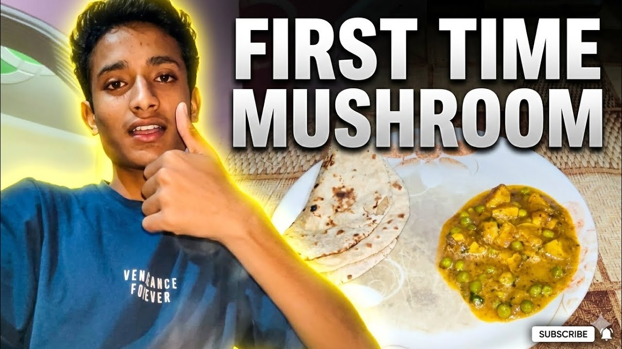 Aaj mummy ne first time mushroom 🤤 bnaya aur maine bhi first time khaya ghr ka 🤤❤️