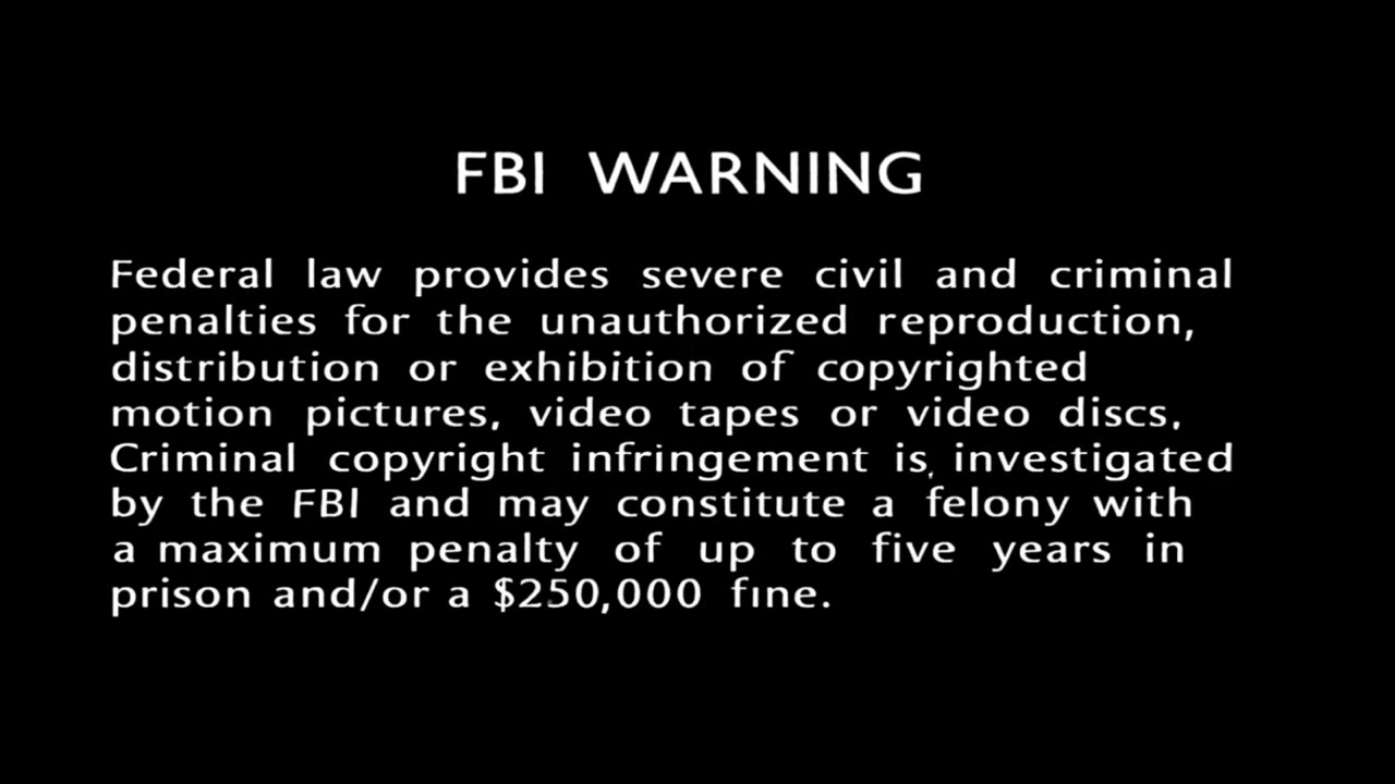 Tracking Screen and FBI Warning screen HD 4k