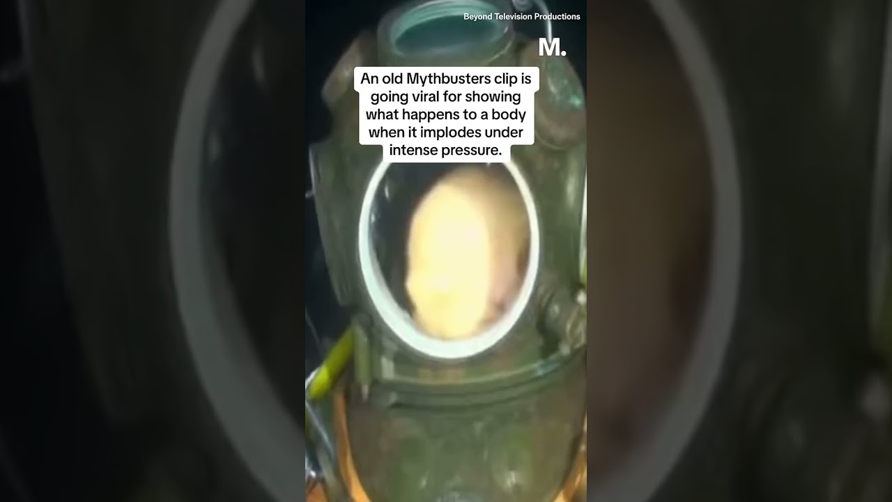 A #Mythbusters clip is going viral for showing what #implosion does to a human body.