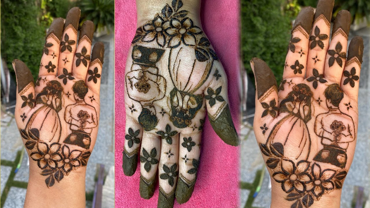 Cute couple Mehndi design / simple & Easy mehndi design/Mehndi design