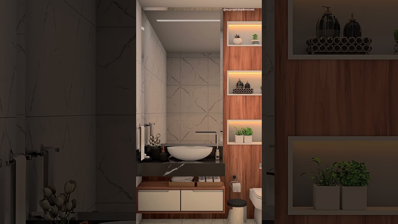Projeto de Banheiro Modelado no Promob Curso Promob em Casa  #promobemcasa #cursopromob #promob