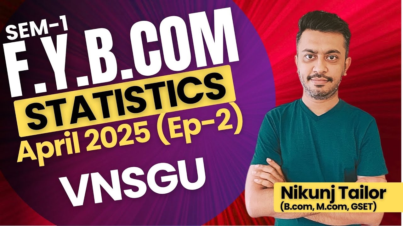 STATISTICS | APRIL 2025 SOLUTION | PART-2 | VNSGU