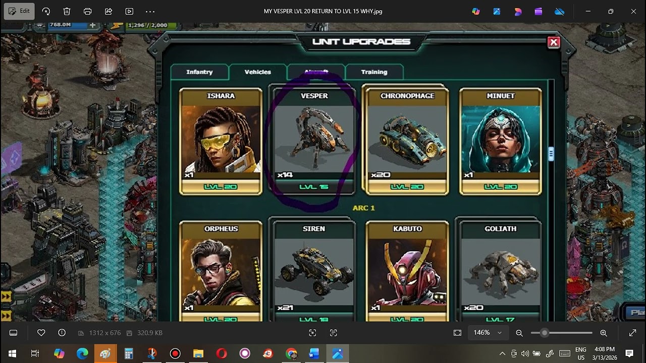 MY VESPER ALREADY LEVEL UP TO 20 LAST MARCH 11 BUT AFTER EVENT THEY LEVEL DOWN TO 15  BY ALANM