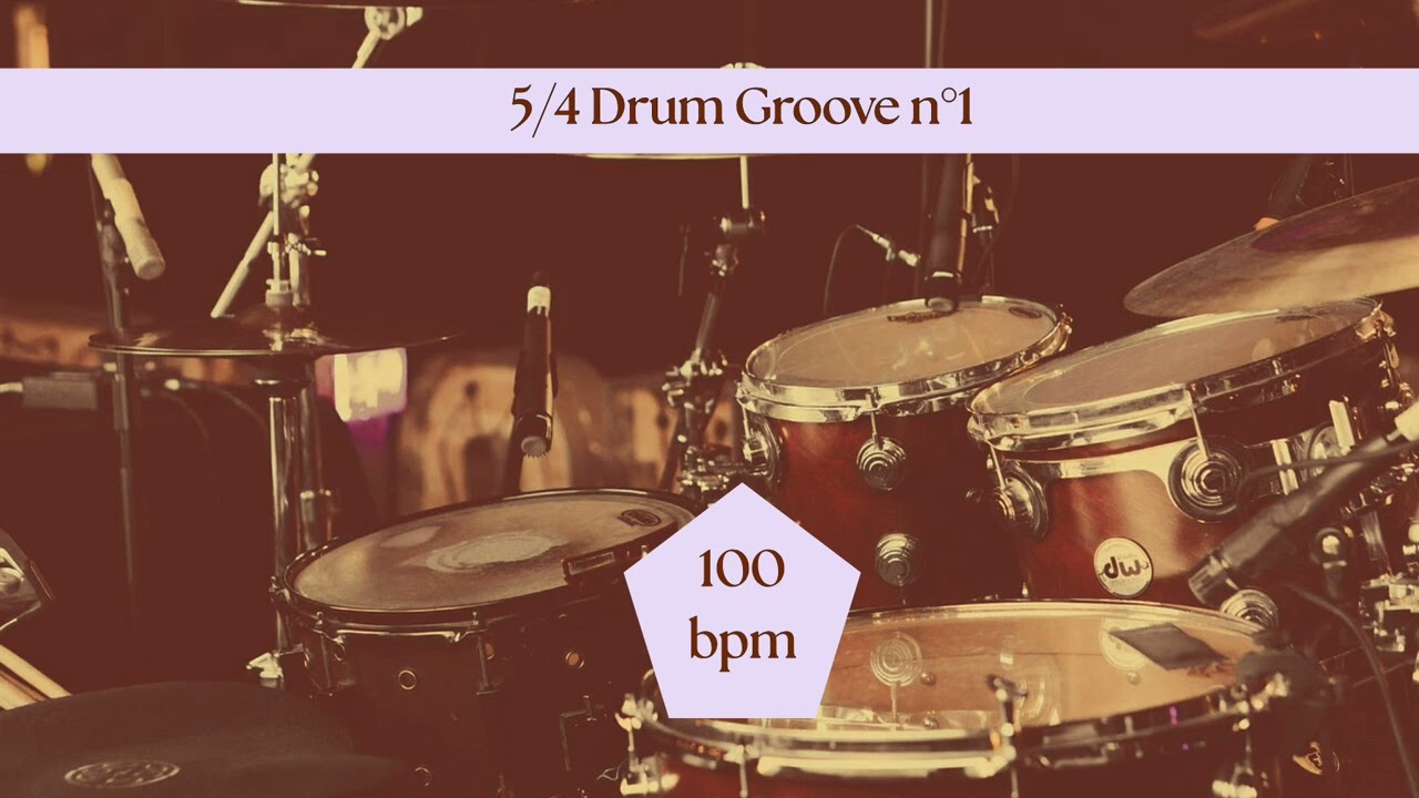 5/4 Drum Groove n°1 (100 bpm)
