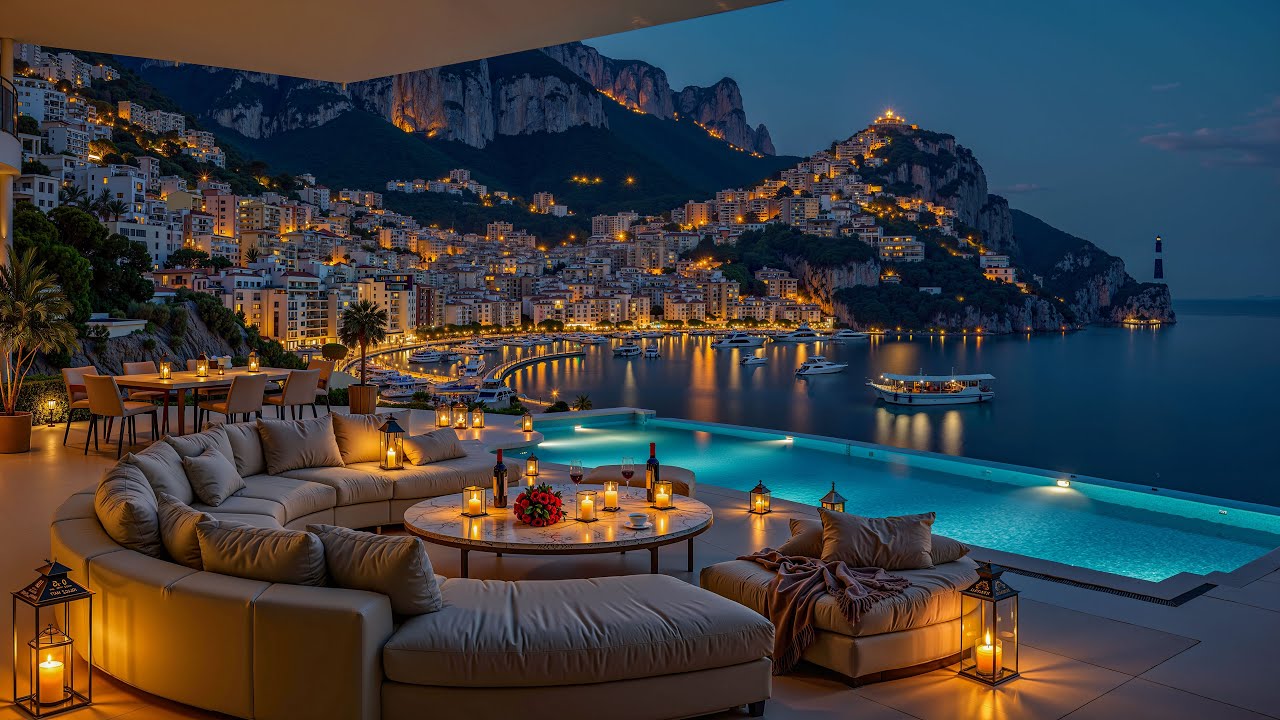 Luxury Apartment by the Mediterranean | Smooth Jazz Piano Music for Relaxation and Sleep