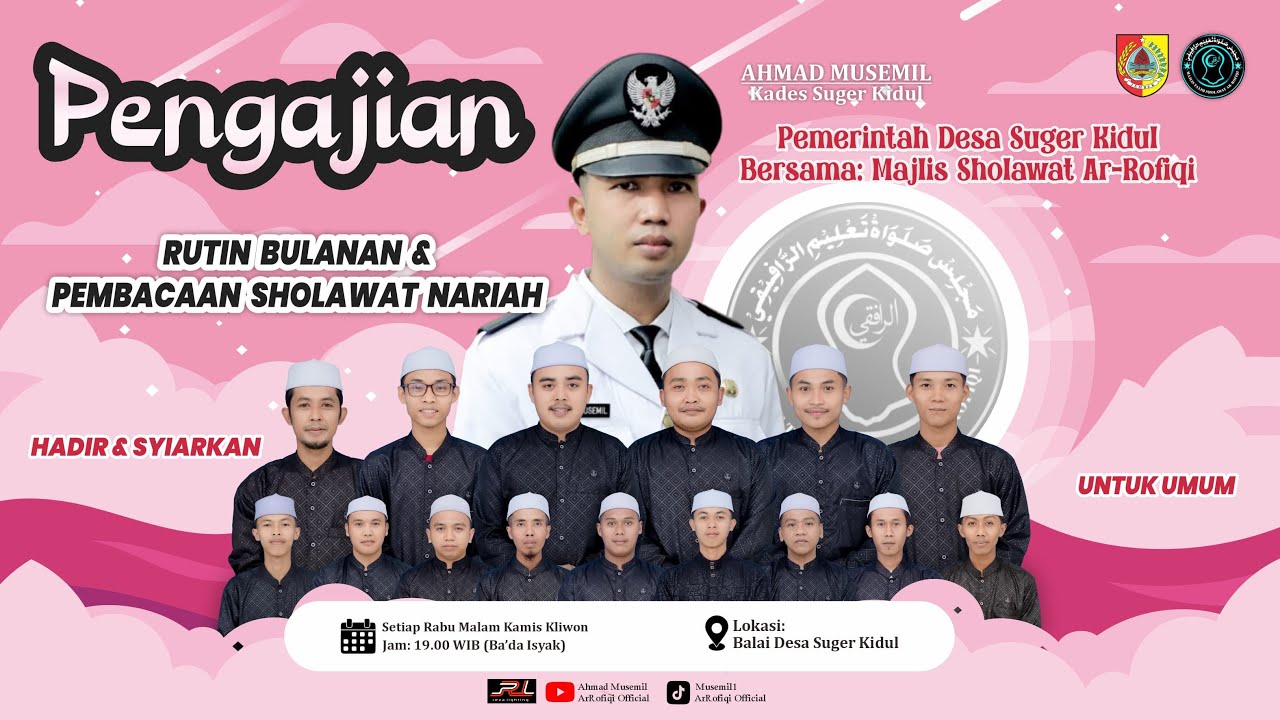 LIVE PENGAJIAN RUTIN BULANAN & PEMBACAAN SHOLAWAT NARIYAH  II  DESA SUGER KIDUL  II  16/07/2025