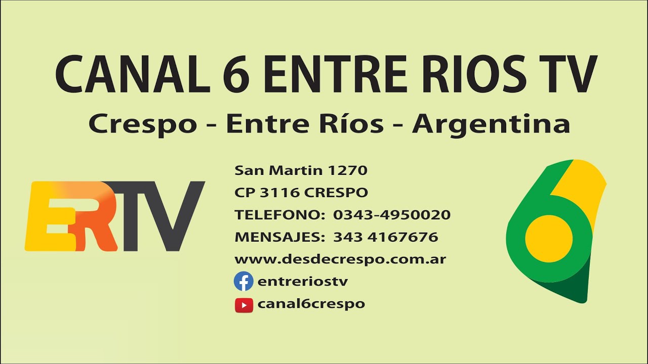 Emisión en directo de Canal 6 ERTV Crespo
