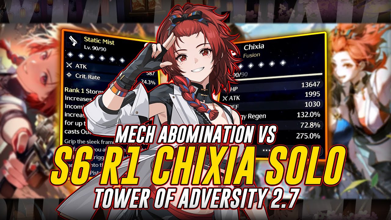 PISTOLS❌ MACHINE GUN✅! S6 R1 CHIXIA SOLO VS MECH ABOMINATION | WUTHERING WAVES 2.7