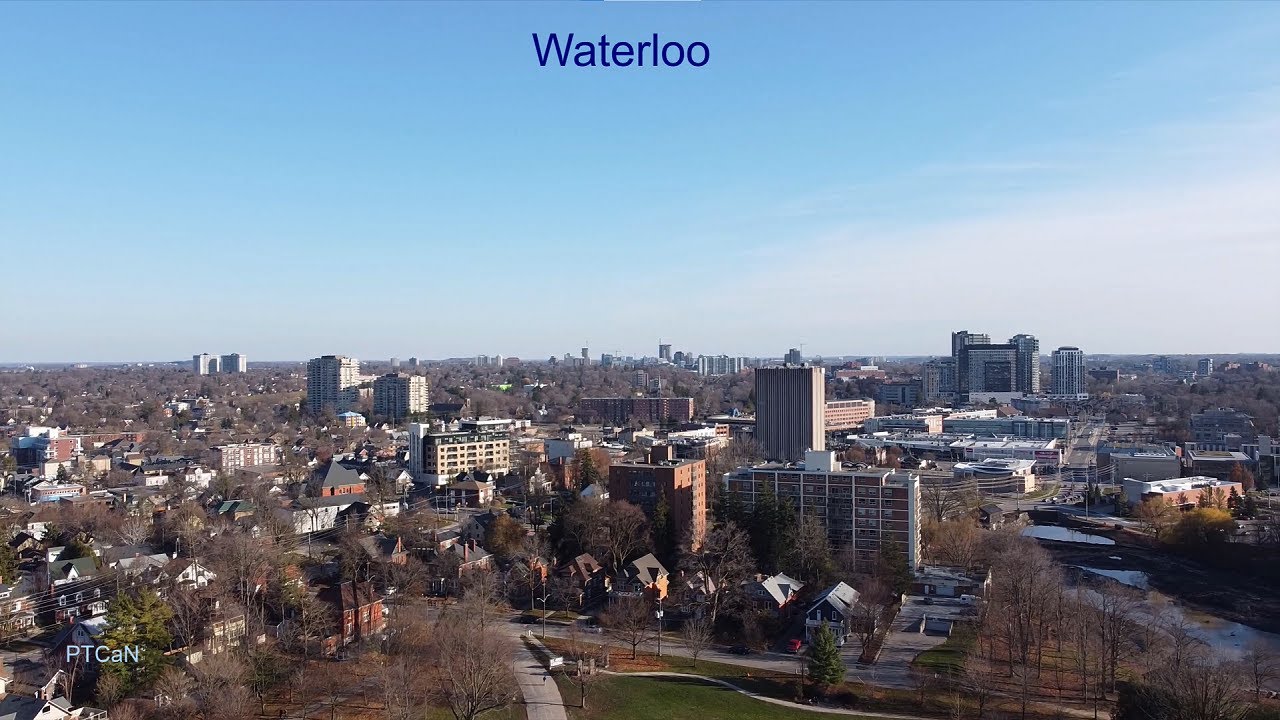 Waterloo Region (Ontario, Canada) Cambridge Kitchener Waterloo City Drone Aerial View 2020