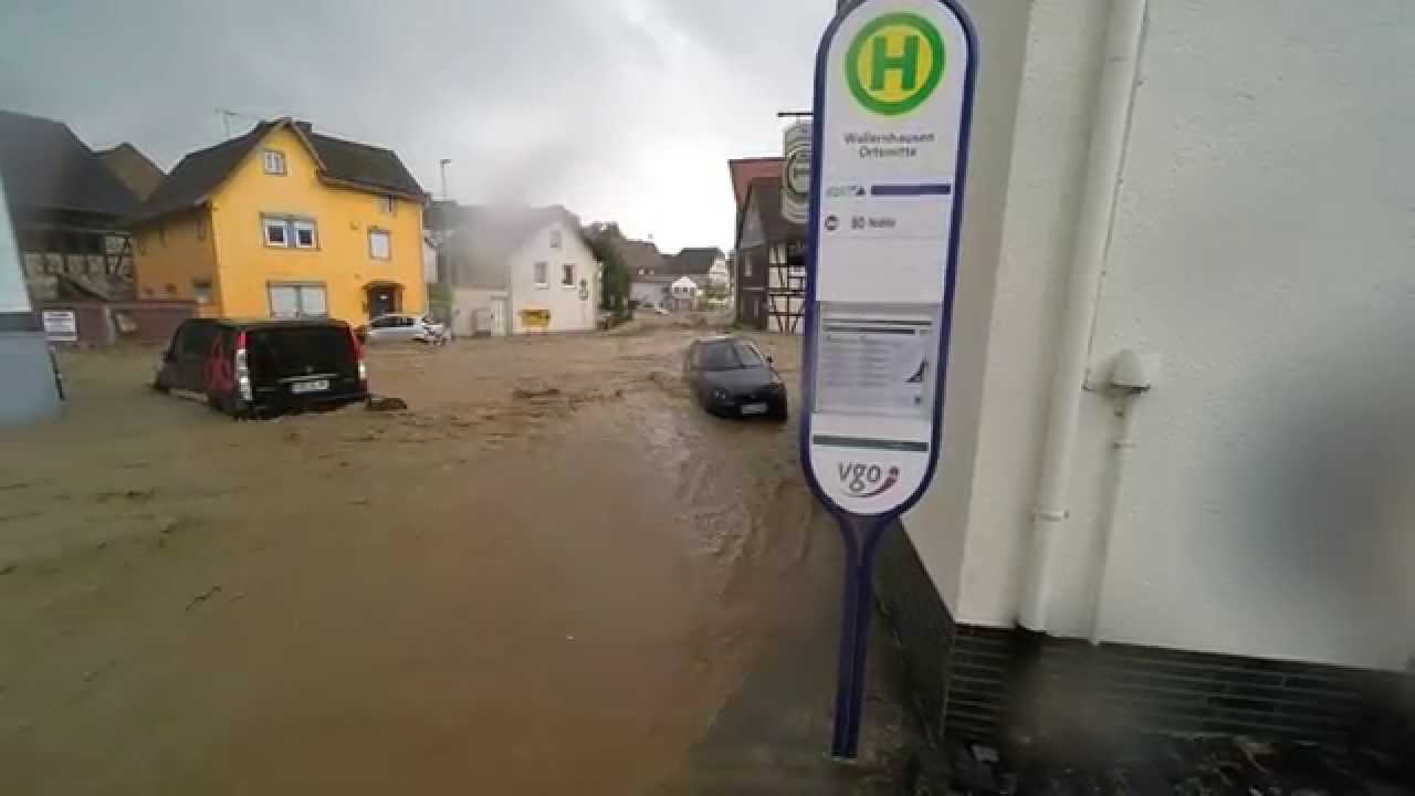 Wallernhausen 13.07.2014 Schwimmende Autos