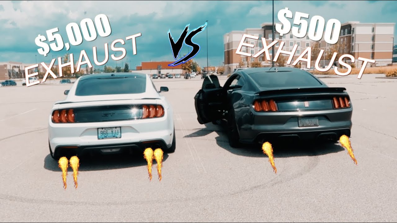 Ford Mustang GT $500 Exhaust Pipe VS $5,000 Exhaust Setup! (Extremely Loud)