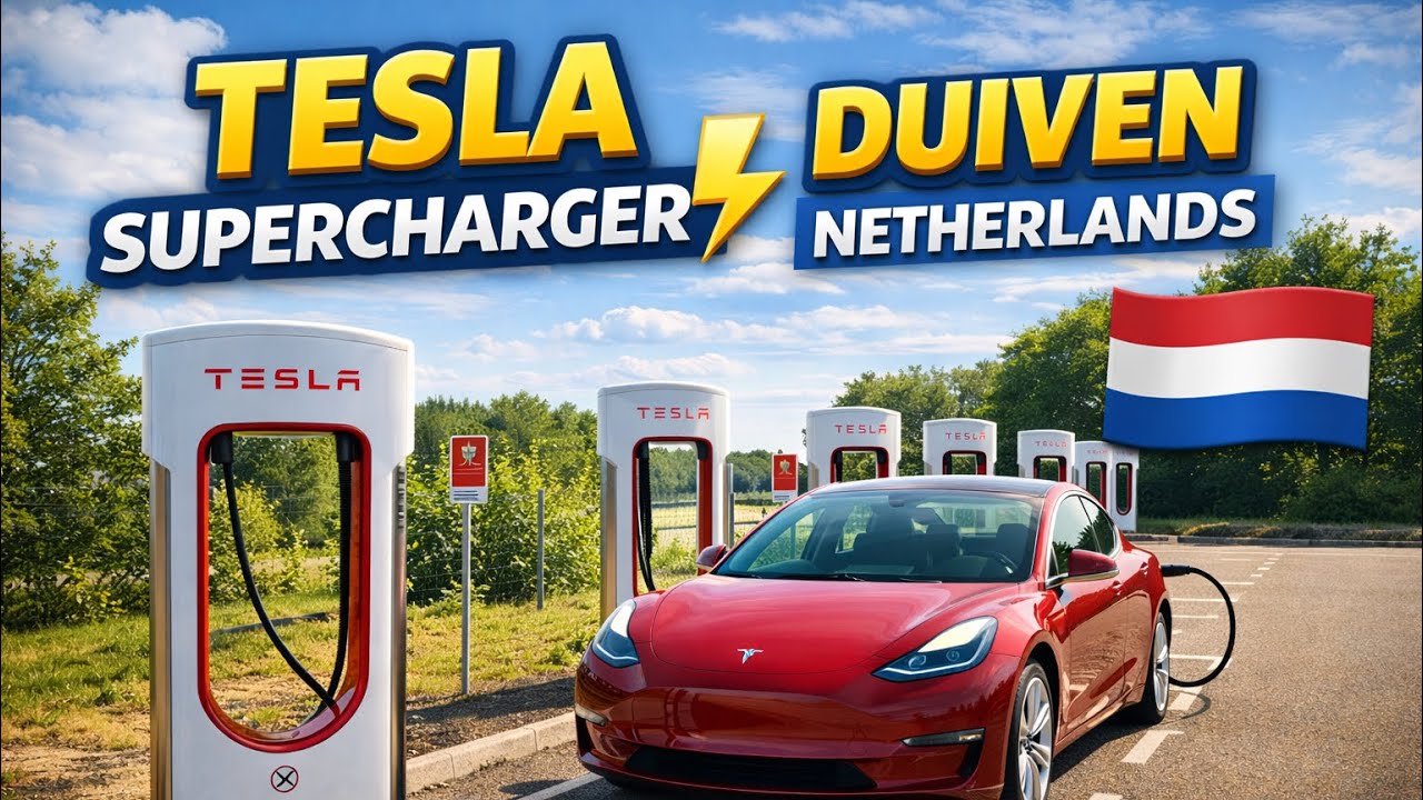 Tesla supercharger Duiven | Netherlands.