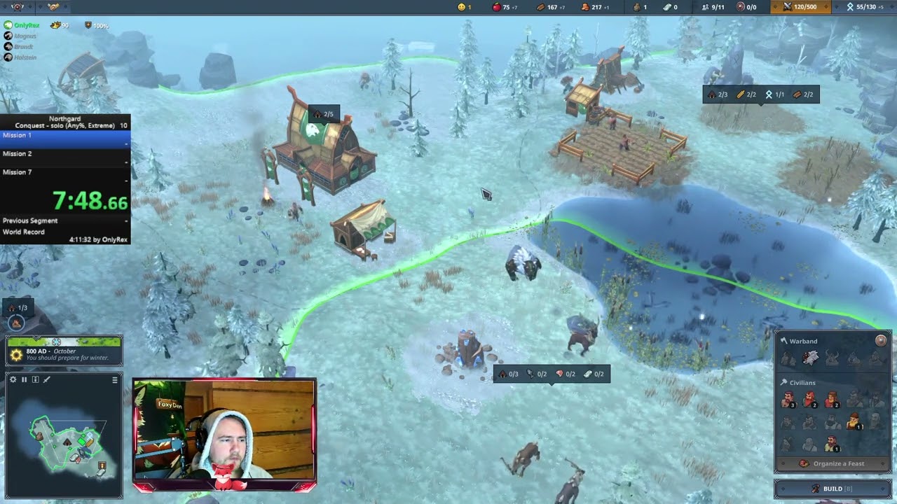 Northgard conquest - speedrun extreme any% Bear 3.51.56