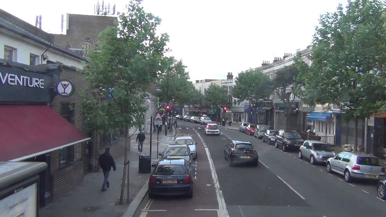 (HD) Full Visual Of Bus Route 185 Lewisham Station To Victoria Station