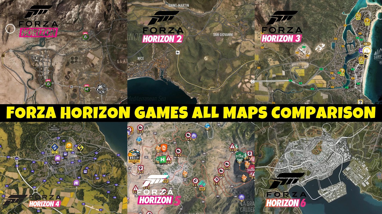 Forza Horizon 6 vs ALL Forza Horizon Games | FULL MAP COMPARISON! 🔥 Which Horizon Map Looks Great ?